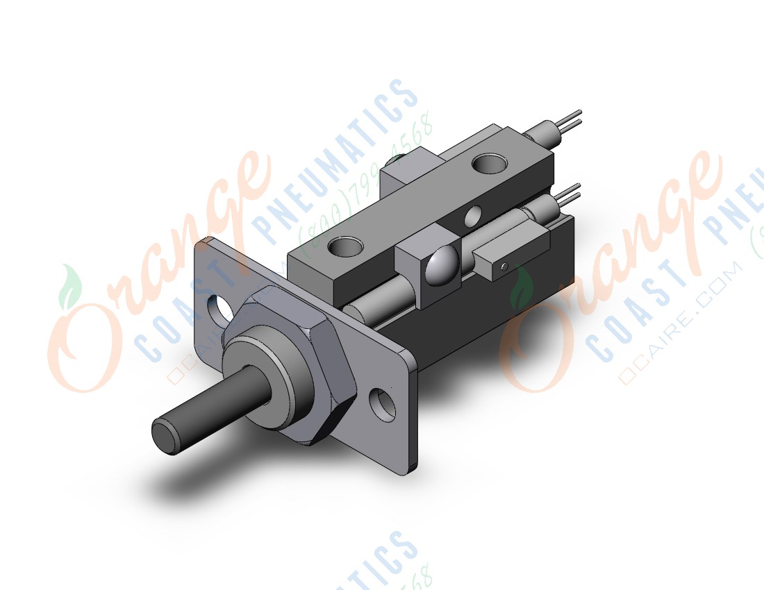 SMC NCDJPF10-050D-B-97L cyl, pin, dbl act, sw capable, NCJP ROUND BODY CYLINDER