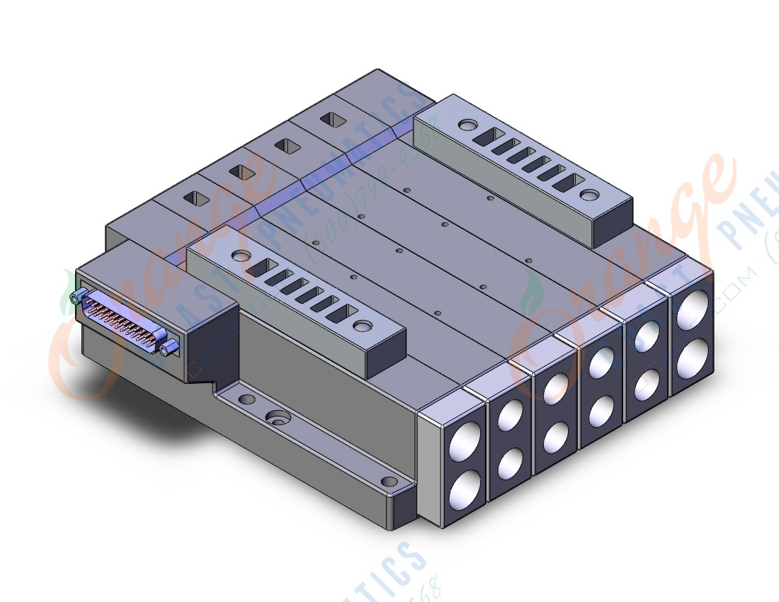 SMC SS5V4-10FD2-04BS-02T mfld, plug-in, d-sub connector, SS5V4 MANIFOLD SV4000