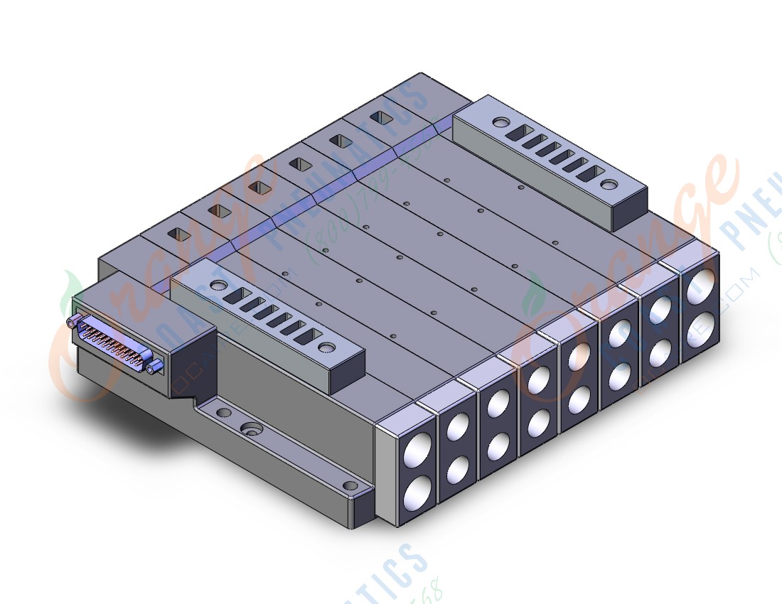 SMC SS5V4-10FD2-06BS-02T mfld, plug-in, d-sub connector, SS5V4 MANIFOLD SV4000