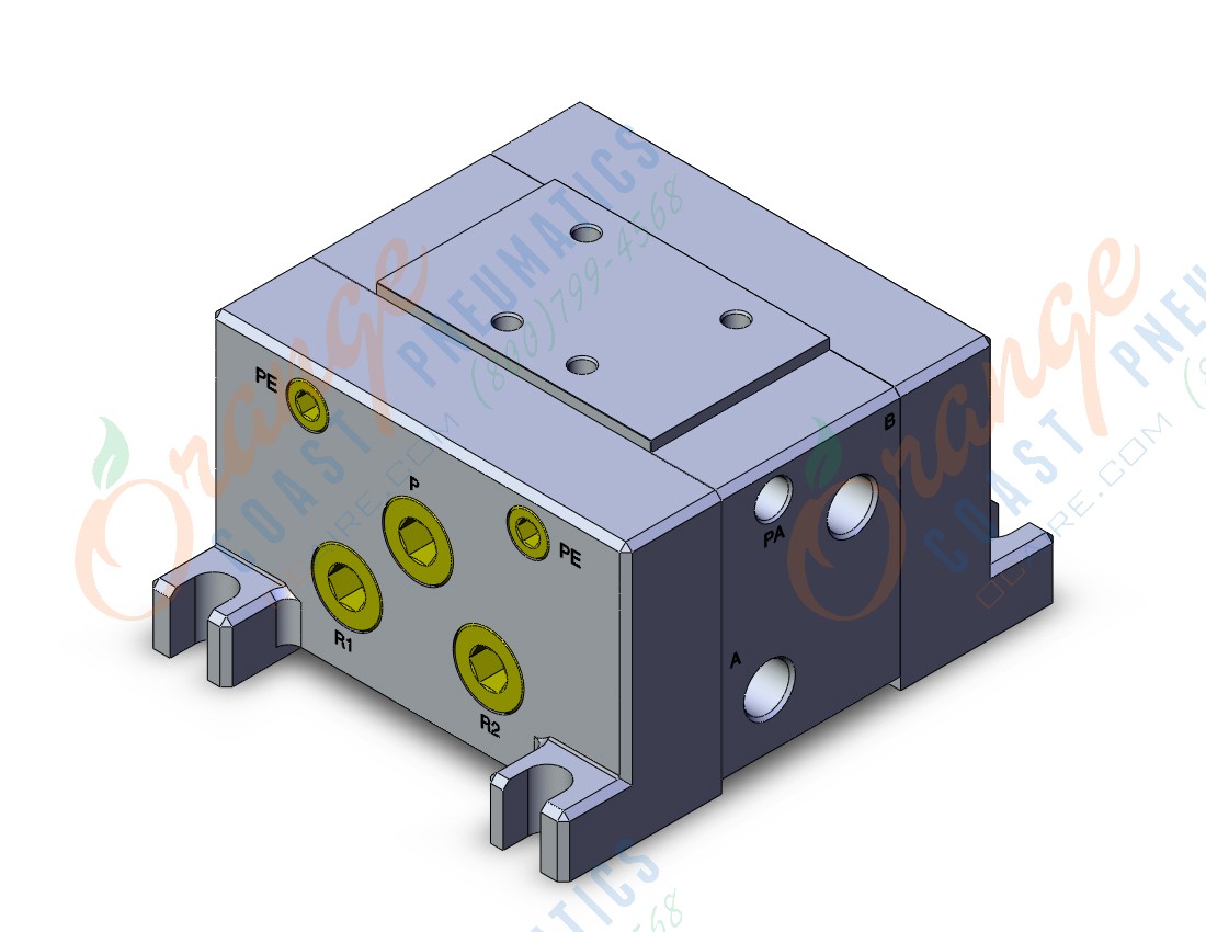 SMC VV711-02R-03U "mfld, VV7* MANIFOLD ISO SERIES