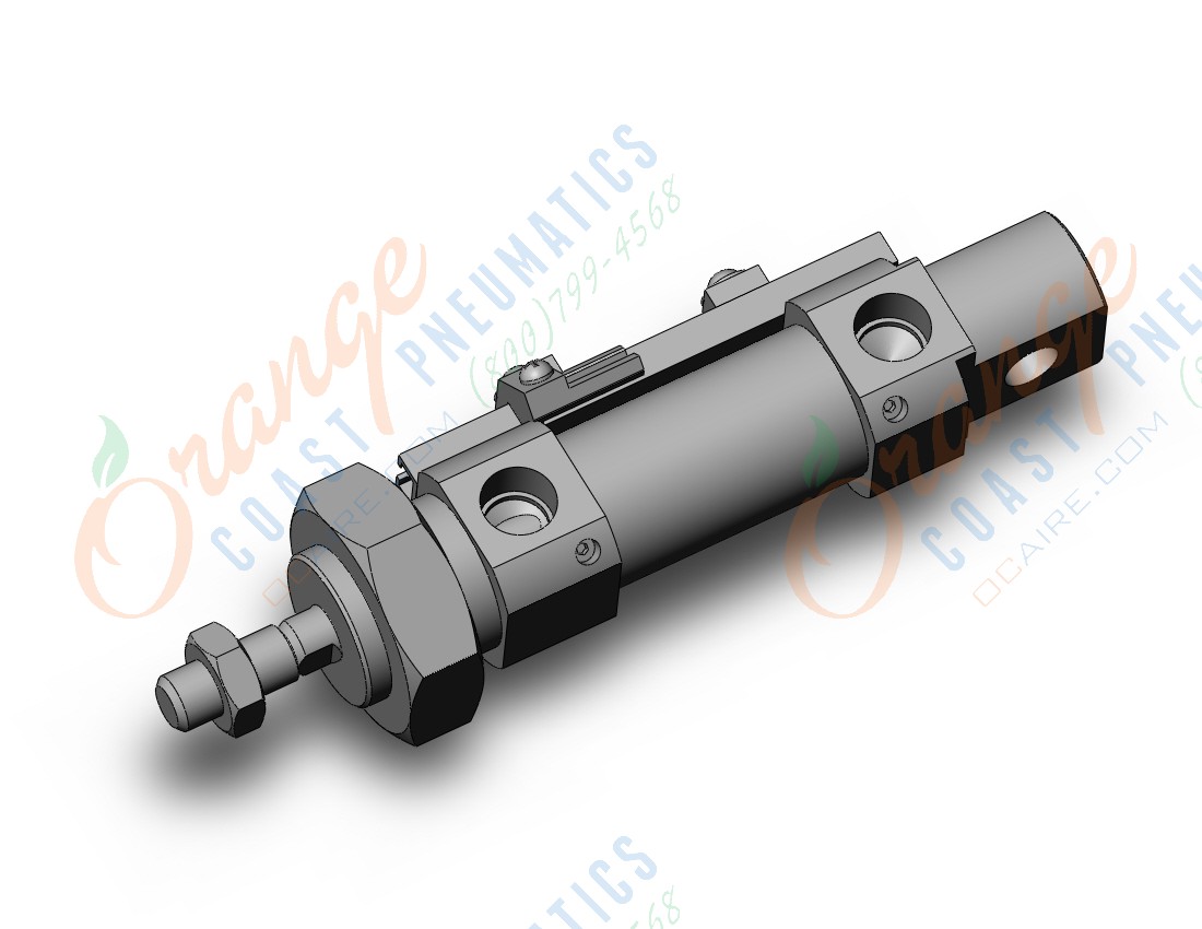 SMC CD85N20-10C-A cyl, iso, dbl acting, C85 ROUND BODY CYLINDER