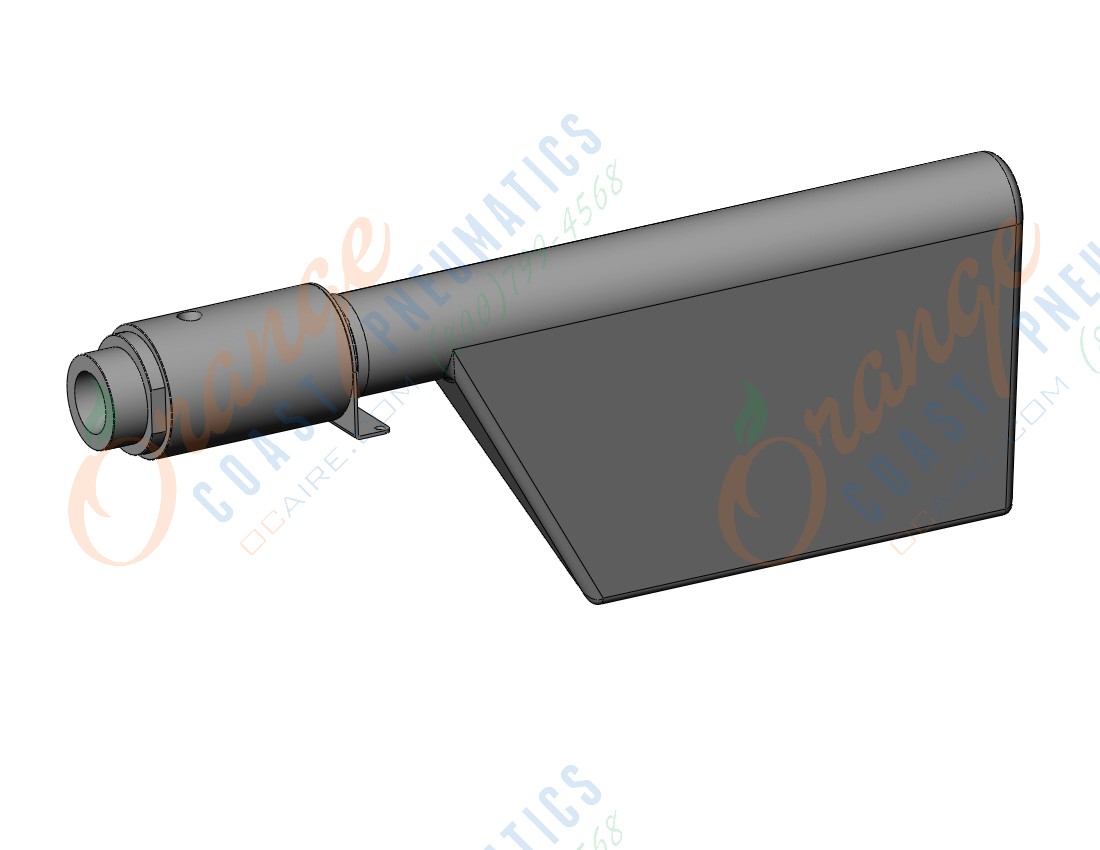 SMC ZH40BDX185 vacuum flow unit w/brkt dust, ZH VACUUM EJECTOR Orange Coast Pneumatics