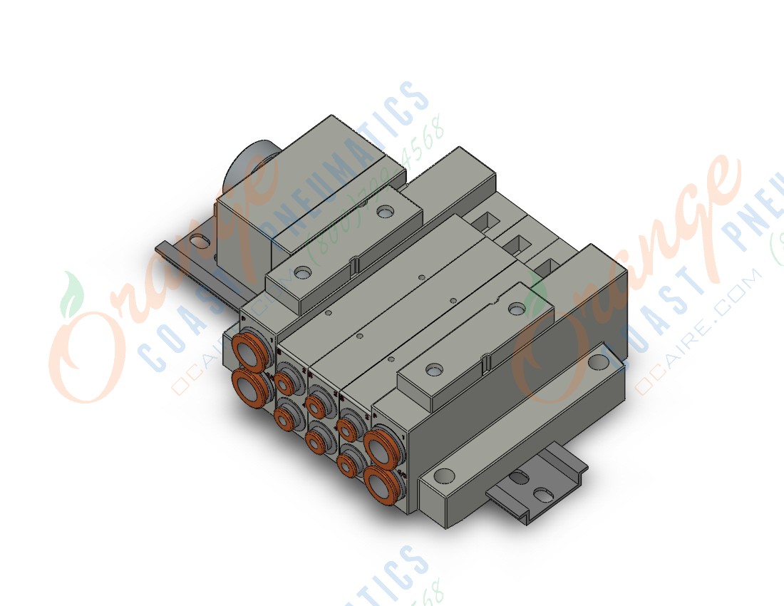 SMC SS5V2-W16CD-03B-C4 mfld, plug-in, circular conn., SS5V2 MANIFOLD SV2000