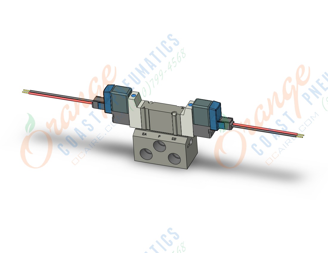 SMC SY3240T-5LZ-01 valve, dbl sol, base mt, SY3000 SOL/VALVE, RUBBER SEAL