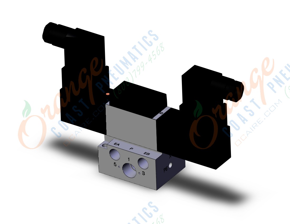 SMC VFR2210-5DZ-02N valve dbl non plugin base mt, VFR2000 SOL VALVE 4/5 PORT