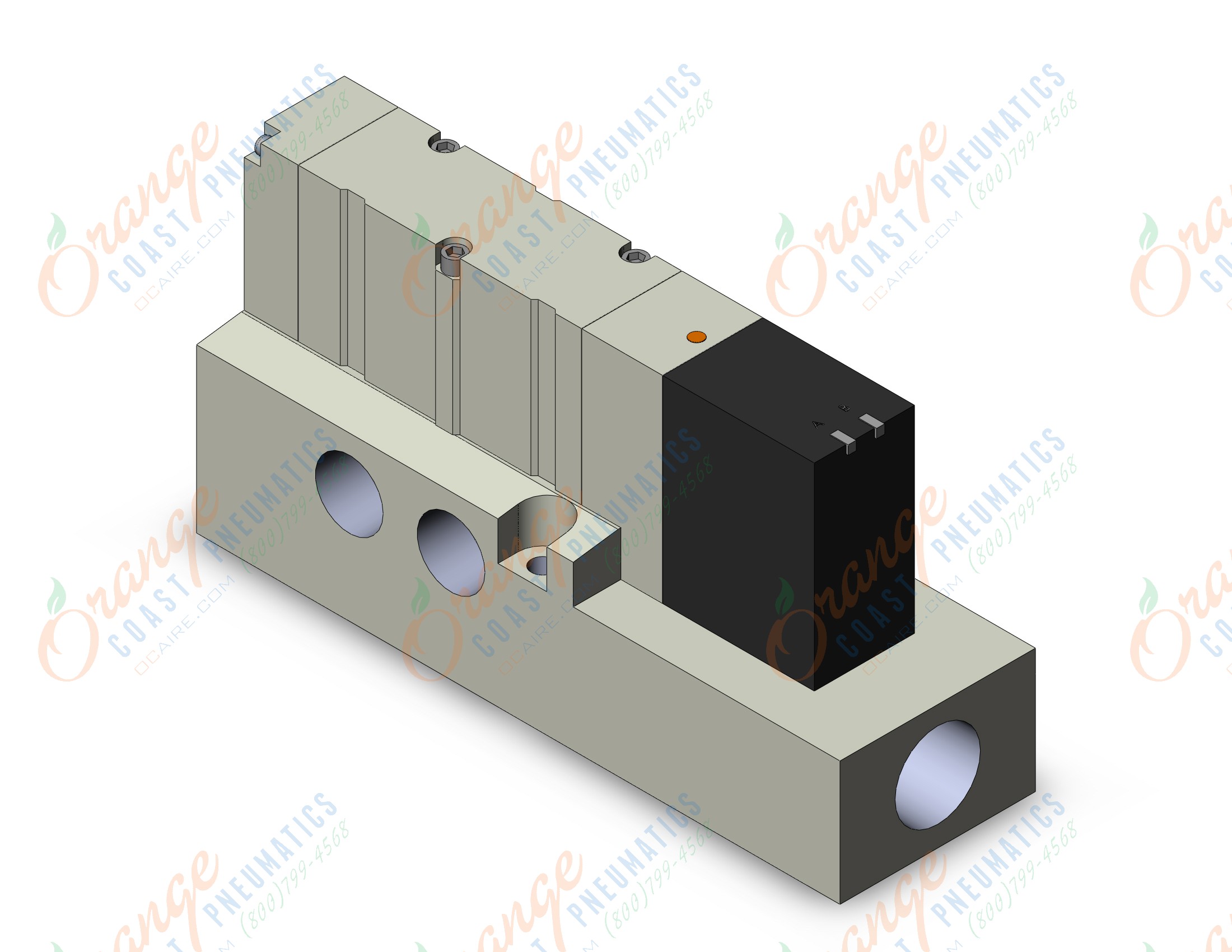 SMC VQ4101-51-03T valve, sgl sol, plug-in (dc), VQ4000 VALVE, SOL 4/5-PORT
