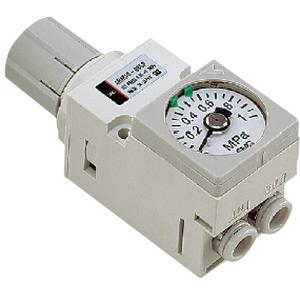 SMC ARM1000-6A2-N01G regulator, mfld w/gauges, ARM MANIFOLD REGULATOR