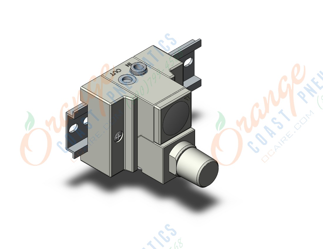 SMC ARM11BB4-127-AZ compact mfld regulator w/gauge, ARM11 MANIFOLD REGULATOR