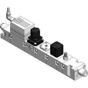 SMC LLB3-1-P4VF clean air module, standard, FLUOROPOLYMER VALVES & REG