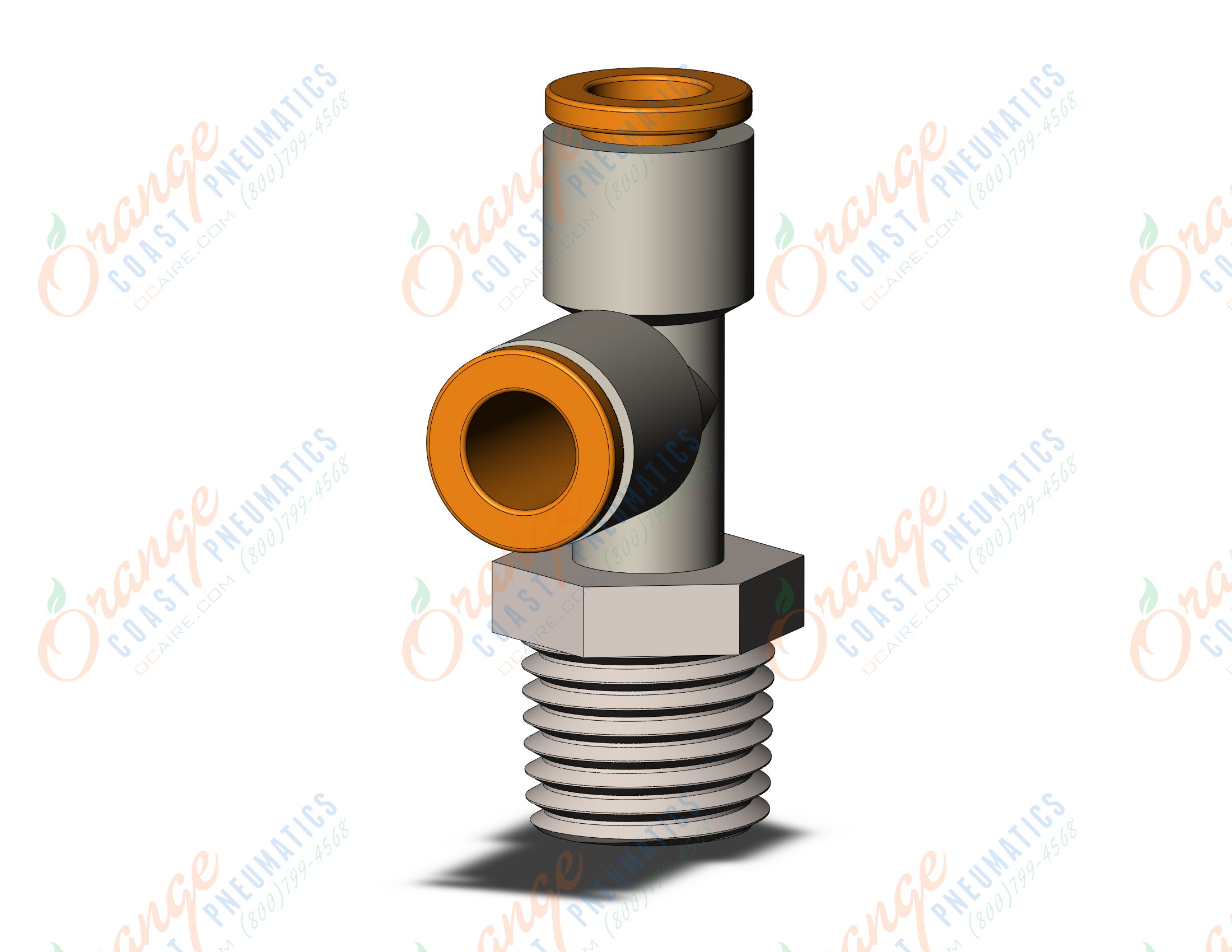 SMC KQ2Y07-35N fitting, male run tee, KQ2 FITTING (sold in packages of 10; price is per piece)