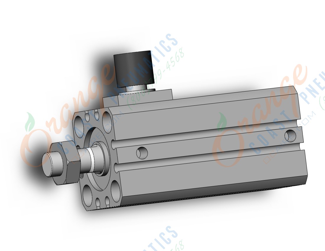 SMC CDBQ2B25-25DCM-RL cyl, compact, locking, sw cap, CBQ2 CYLINDER COMPACT LOCKING