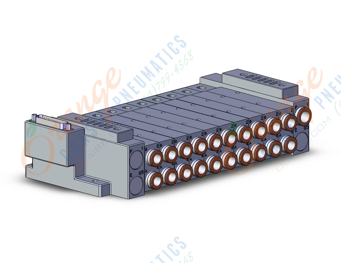 SMC SS5V3-10FD1-10US-C10 mfld, plug-in, d-sub connector, SS5V3 MANIFOLD SV3000