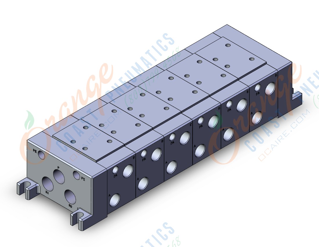 SMC VV716-03R-03B-Q manifold assy, iso, VV7* MANIFOLD ISO SERIES