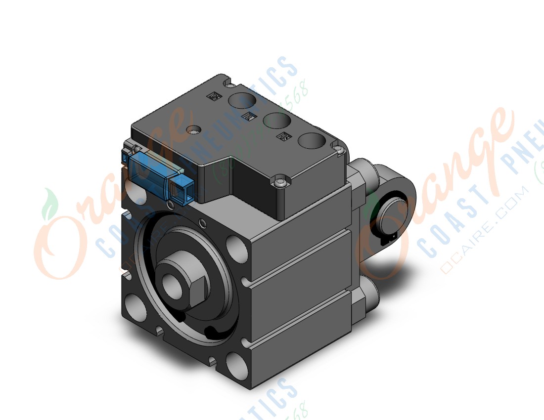 SMC CVQD50-10-5MOU compact cyl w/valve, CVQ COMPACT CYLINDER W/VALVE