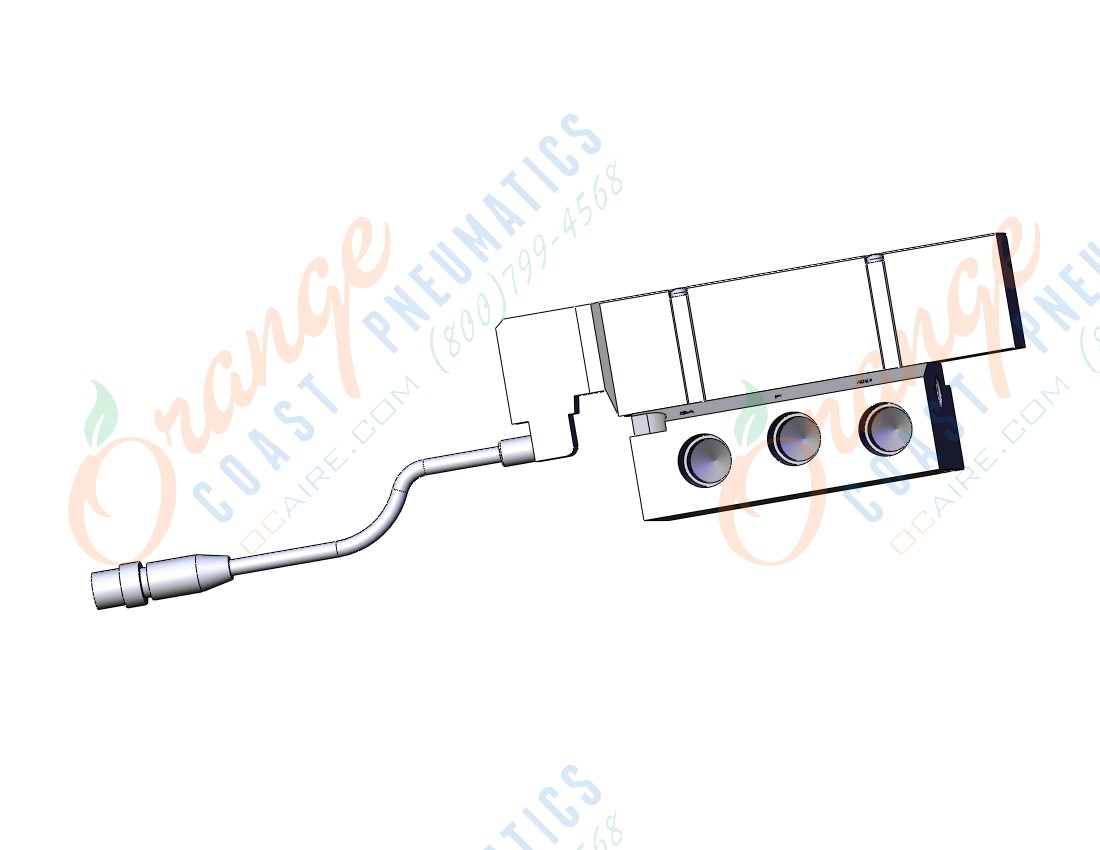 SMC SV4300-5W1U-03T valve, dbl sol, sub plate, SV2000 SOLENOID VALVE, 5-PORT