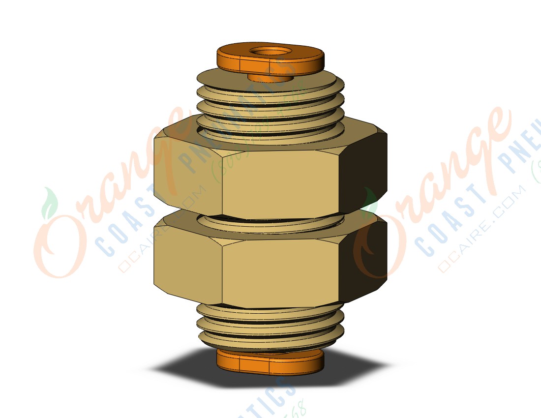 SMC KQ2E01-00A1 fitting, bulkhead, KQ2 FITTING (sold in packages of 10; price is per piece)