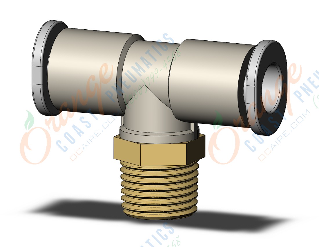 SMC KQ2T06-01AS1 fitting, branch tee, KQ2 FITTING (sold in packages of 10; price is per piece)