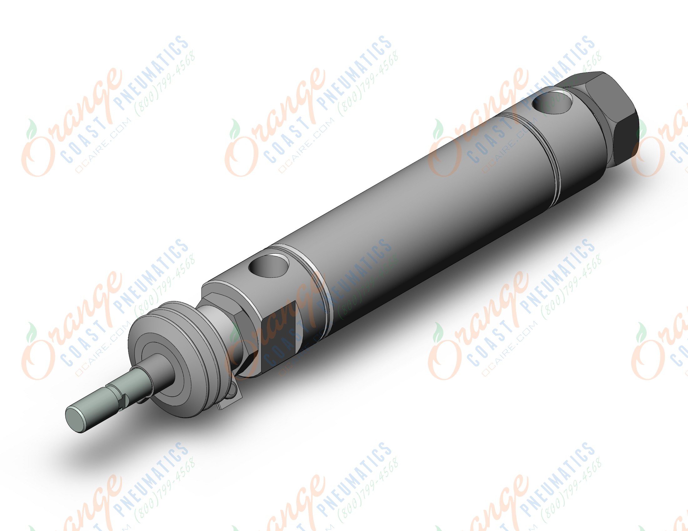 SMC NCME106-0200CJ cyl, air 1 1/16 bore, NCM ROUND BODY CYLINDER