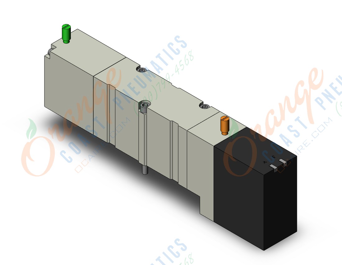 SMC VQ4301-5C1 valve, 3 position, plug-in(dc), VQ4000 VALVE, SOL 4/5-PORT