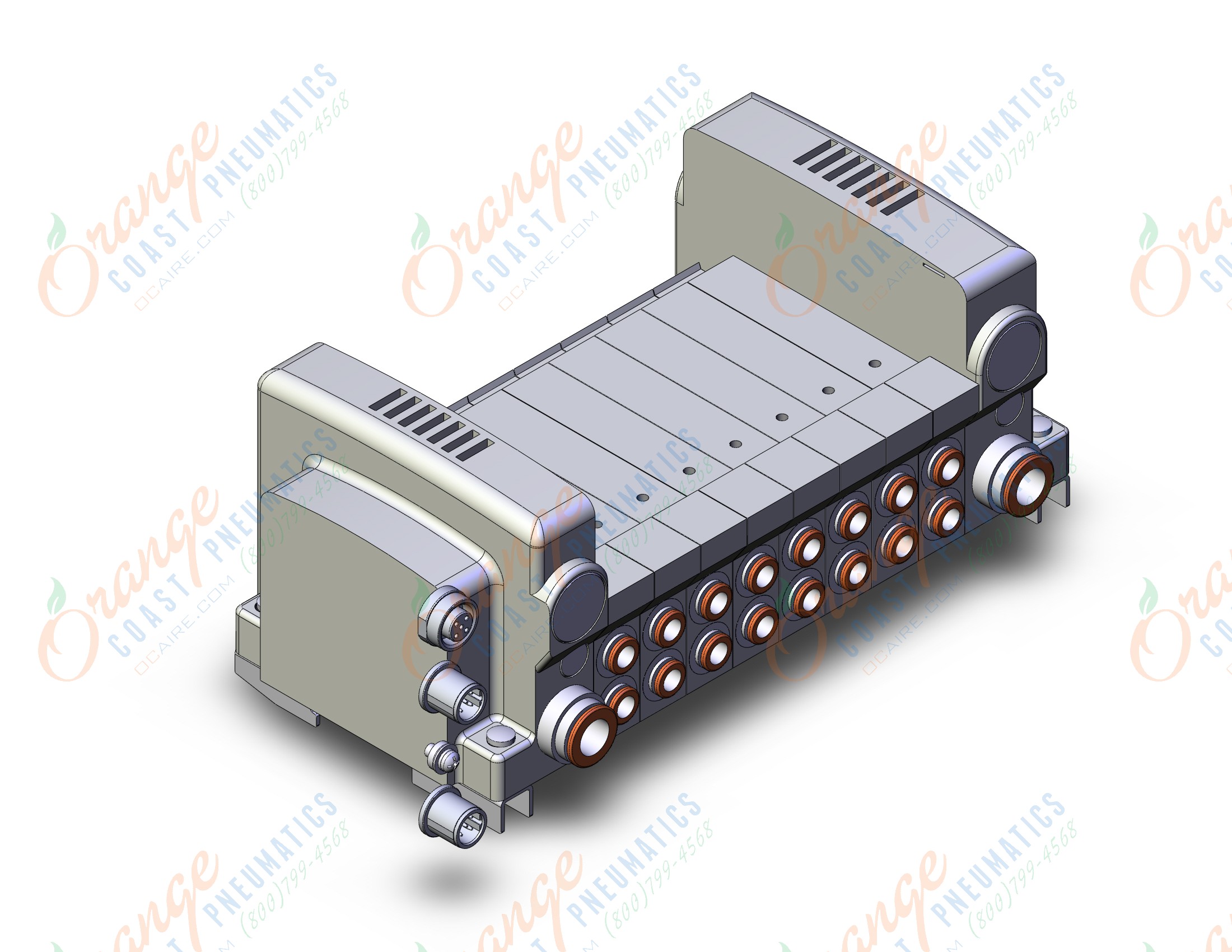 SMC VV5QC21-08C6SEA-D0S mfld, plug-in,, VV5QC21 MANIFOLD VQC 5-PORT