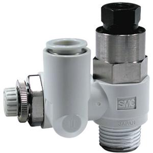 SMC ASP330F-01-06S-X12 speed controller with pilot check valve, FLOW CONTROL W/CHECK VALVE