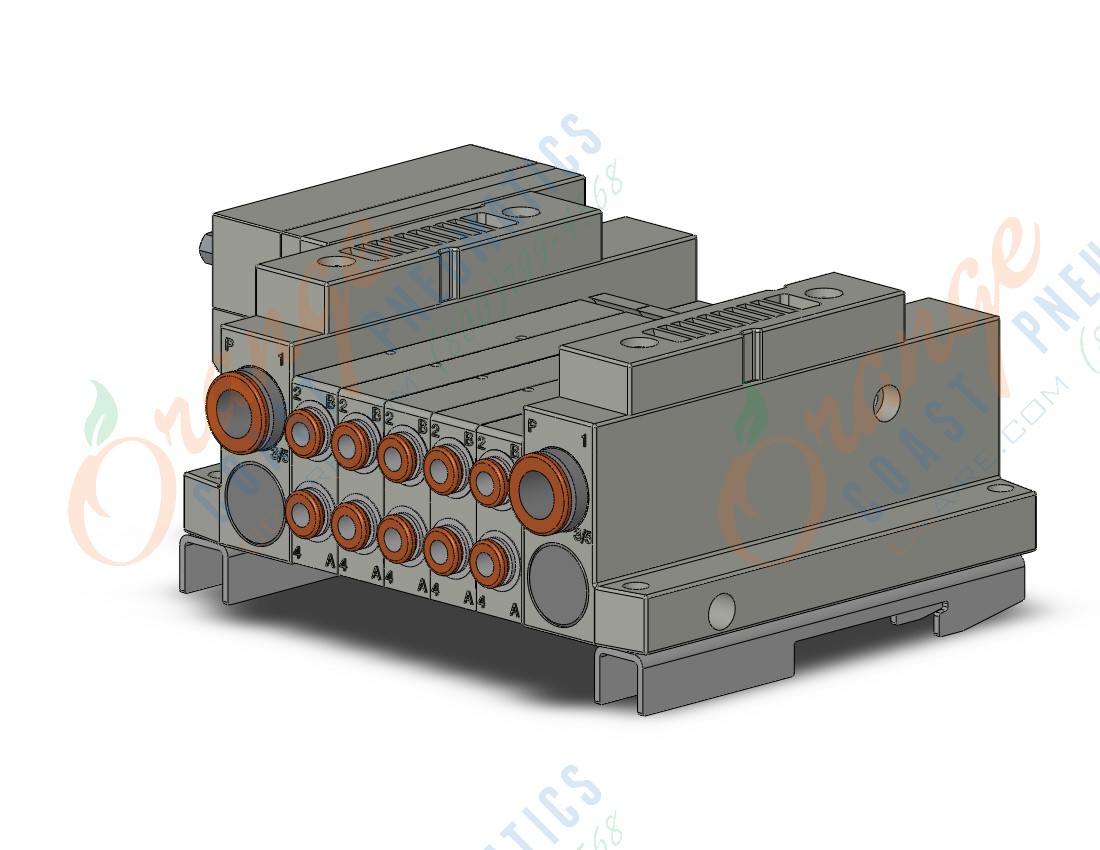 SMC SS5V1-10FD2-05BS-C4-D0 "ss5v 05 station manifold, 4/5 PORT SOLENOID VALVE