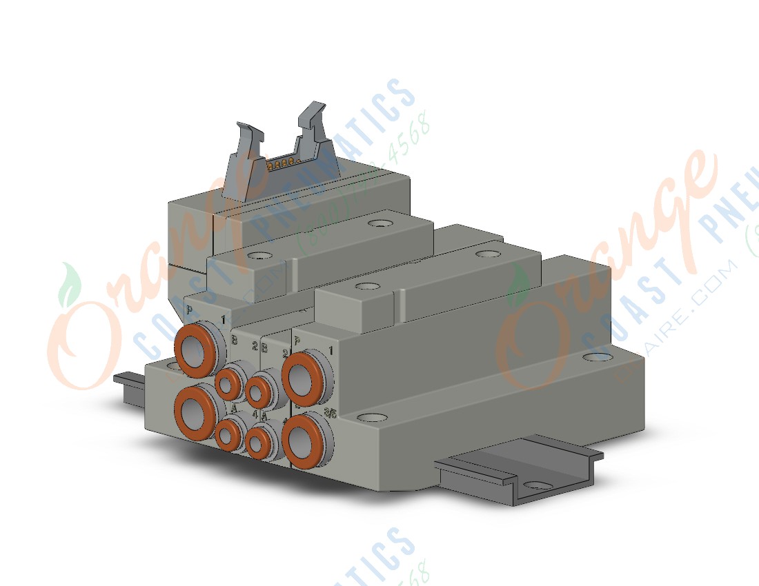 SMC SS5V1-16PHD1-02B-N3 "ss5v 02 station manifold, 4/5 PORT SOLENOID VALVE