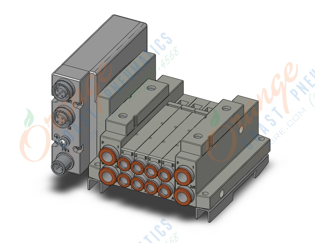 SMC SS5V1-W10S1EAND-04B-N7-D0 "ss5v 04 station manifold, 4/5 PORT SOLENOID VALVE