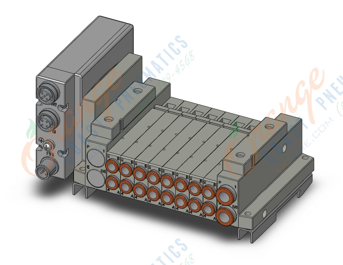 SMC SS5V1-W10S1EBND-08U-C6-D0 "ss5v 08 station manifold, 4/5 PORT SOLENOID VALVE