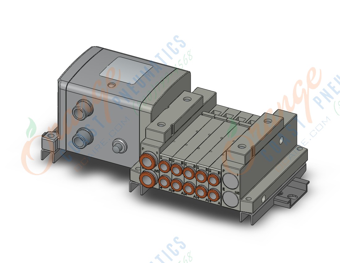 SMC SS5V1-W10S1QWD-05D-C6-D-X160US "ss5v 05 station manifold, 4/5 PORT SOLENOID VALVE