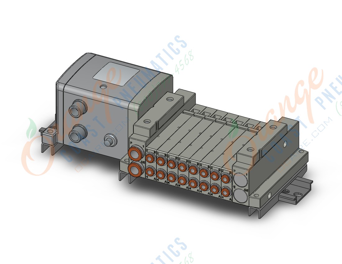 SMC SS5V1-W10S1QWD-08D-C4-D-X160US "ss5v 08 station manifold, 4/5 PORT SOLENOID VALVE