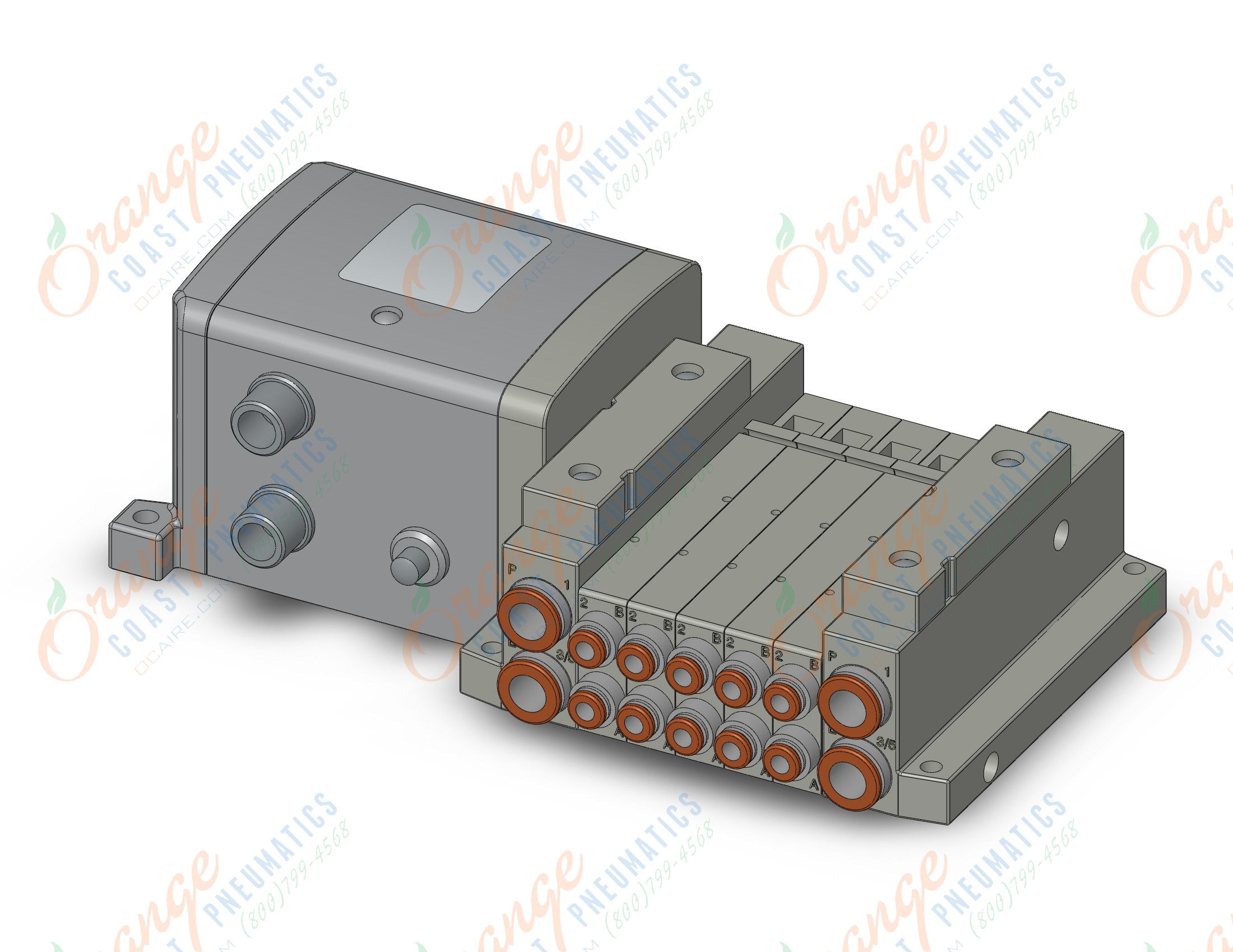 SMC SS5V1-W10S1ZEND-05B-N3 "ss5v 05 station manifold, 4/5 PORT SOLENOID VALVE