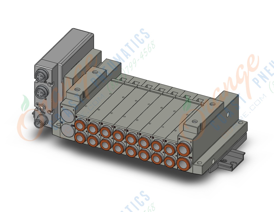 SMC SS5V2-W10S1DBD-08U-C8-D "ss5v 08 station manifold, 4/5 PORT SOLENOID VALVE