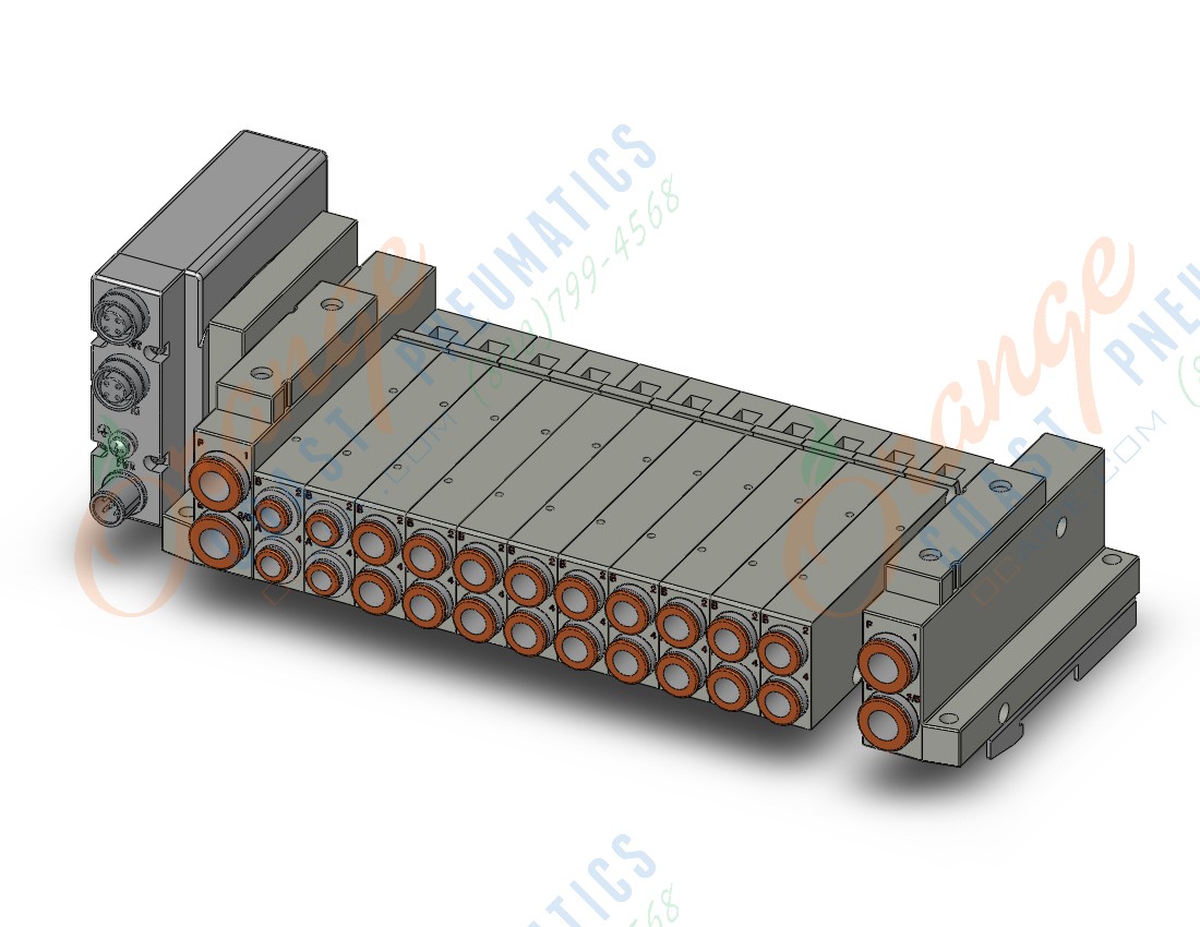 SMC SS5V2-W10S1EAND-12B-N7-D0 "ss5v 12 station manifold, 4/5 PORT SOLENOID VALVE