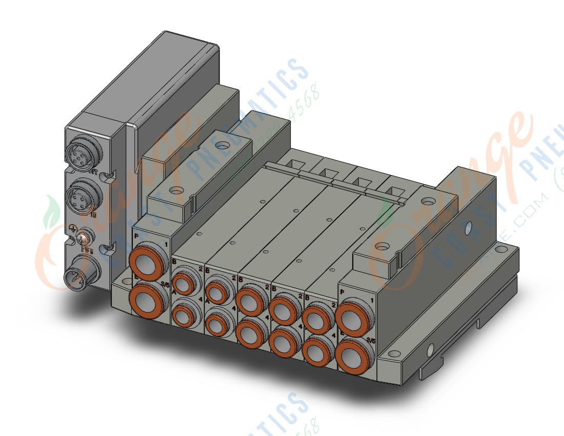 SMC SS5V2-W10S1FBD-05B-N7-D0 "ss5v 05 station manifold, 4/5 PORT SOLENOID VALVE