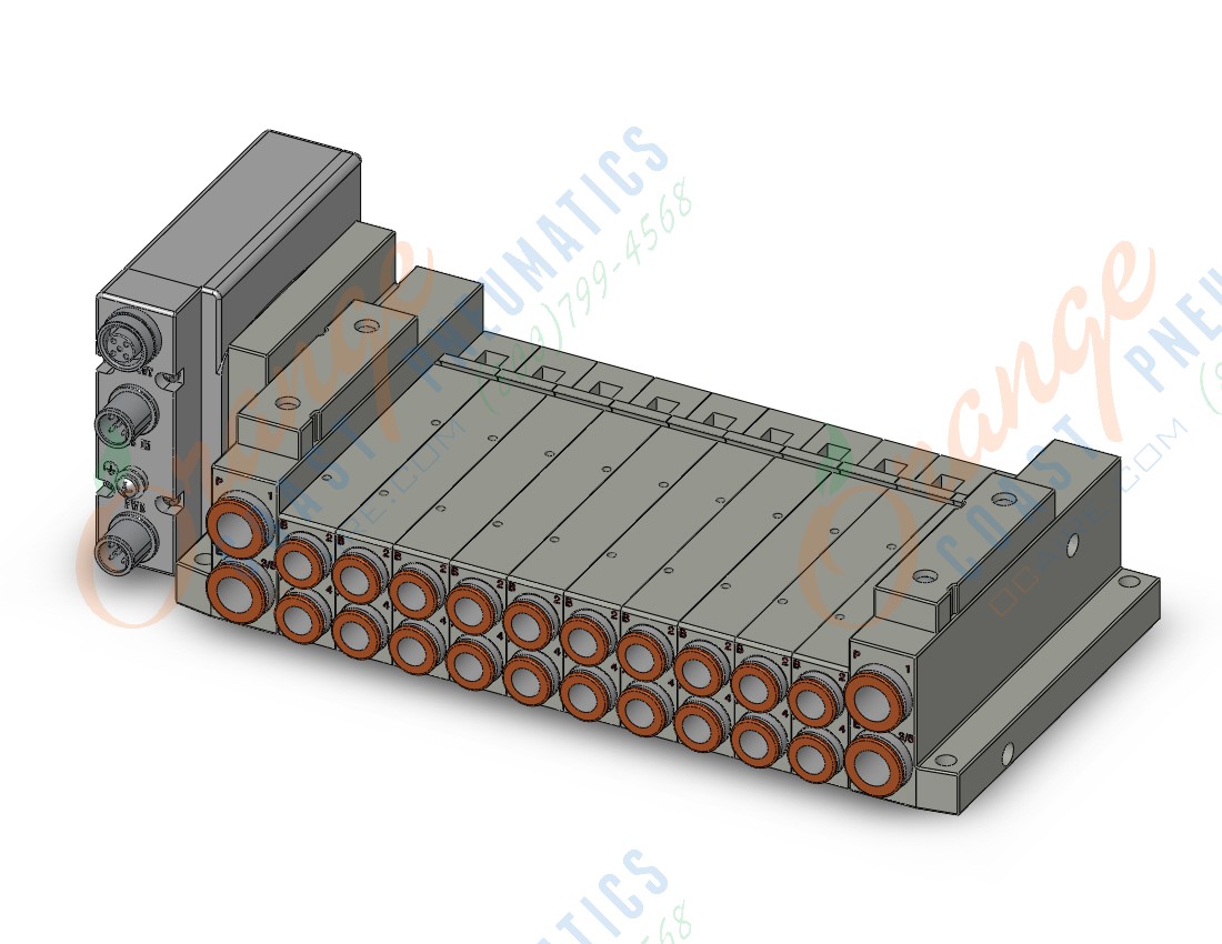 SMC SS5V2-W10S1NAND-10B-C8 "ss5v 10 station manifold, 4/5 PORT SOLENOID VALVE