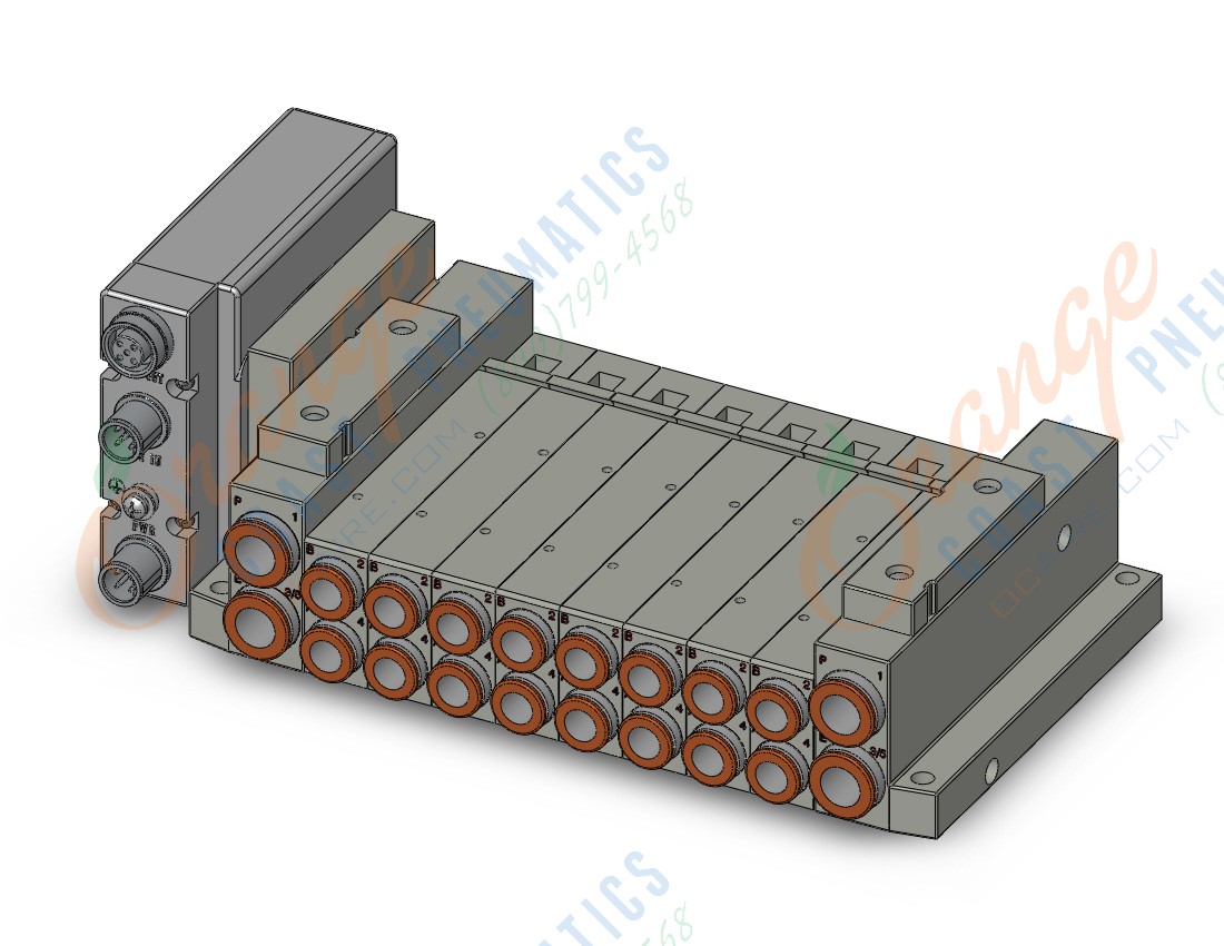 SMC SS5V2-W10S1QAND-08B-C8 "ss5v 08 station manifold, 4/5 PORT SOLENOID VALVE