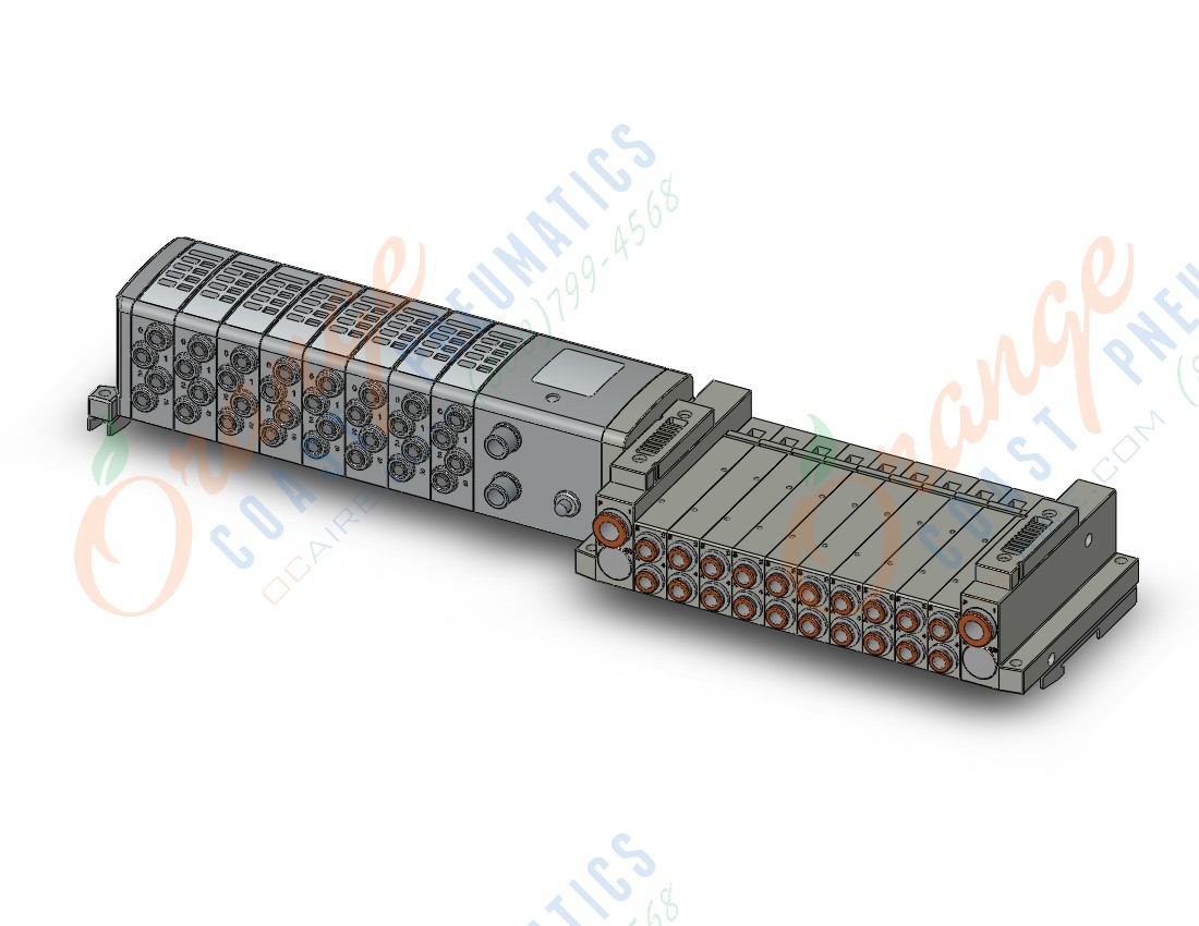 SMC SS5V2-W10S1QW83ND-10BS-N7-D0-X160US "ss5v 10 station manifold, 4/5 PORT SOLENOID VALVE