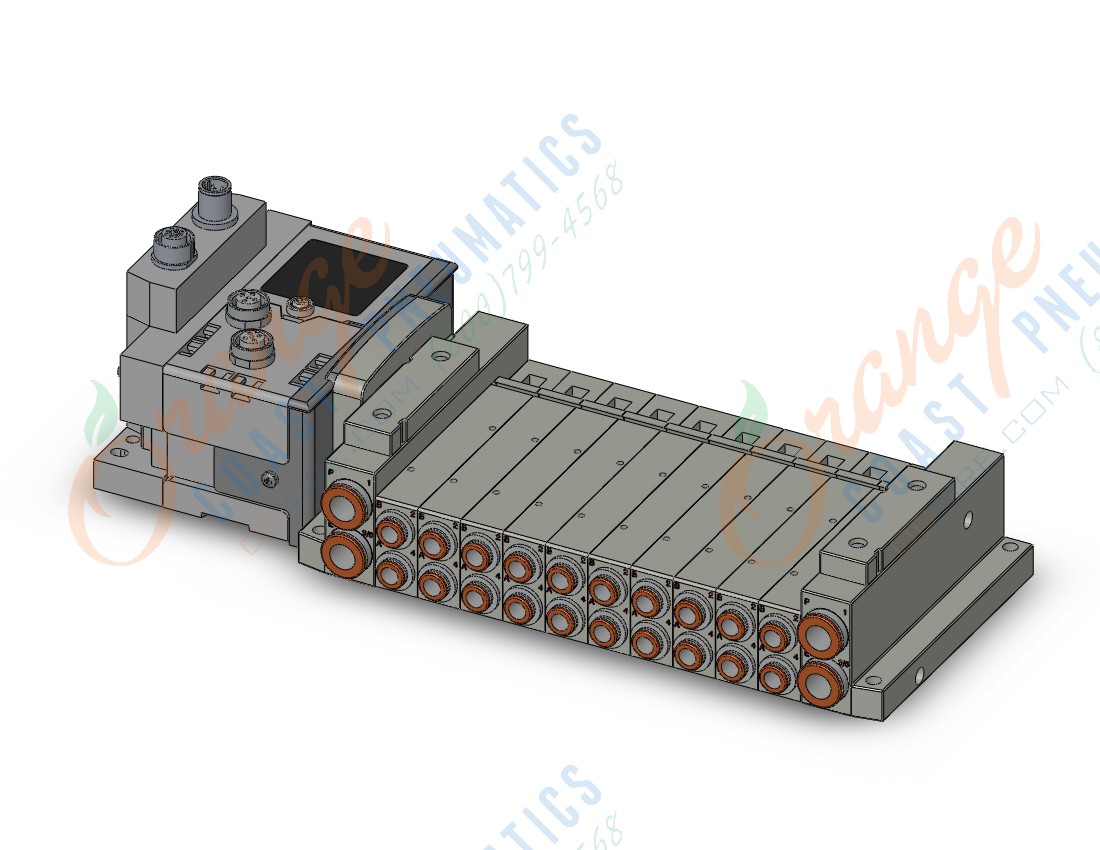 SMC SS5V2-W10S6EA2ND-10B-N7 "manifold w/ si unit, 4/5 PORT SOLENOID VALVE