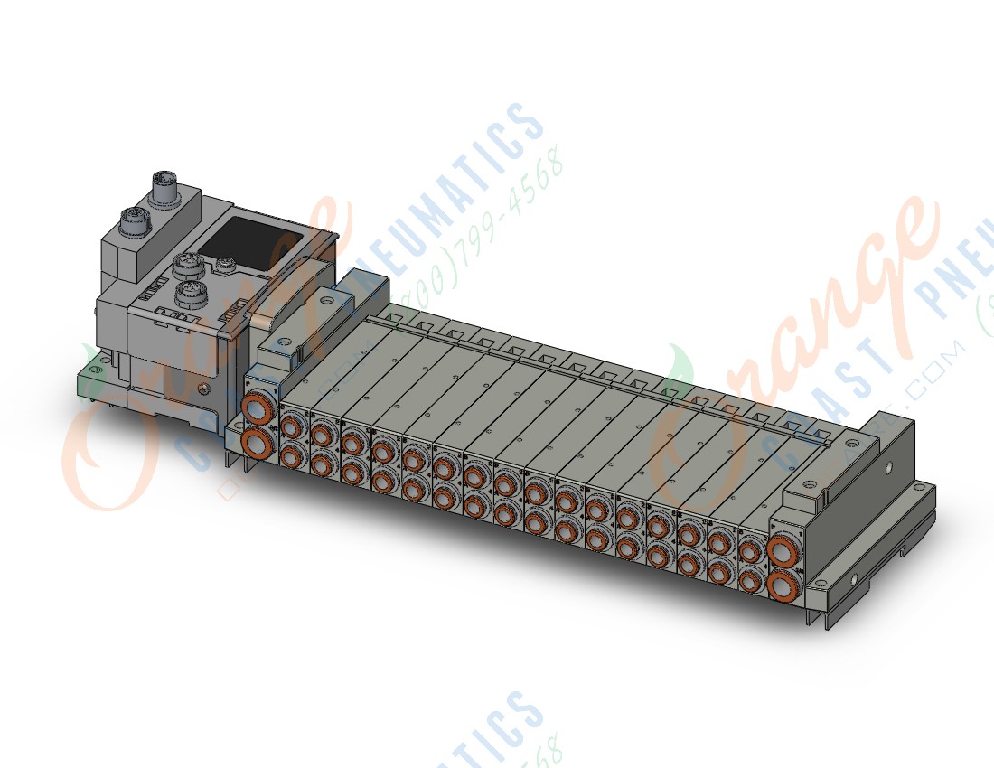 SMC SS5V2-W10S6EA2ND-16B-N7-D0 "ss5v 16 station manifold, 4/5 PORT SOLENOID VALVE