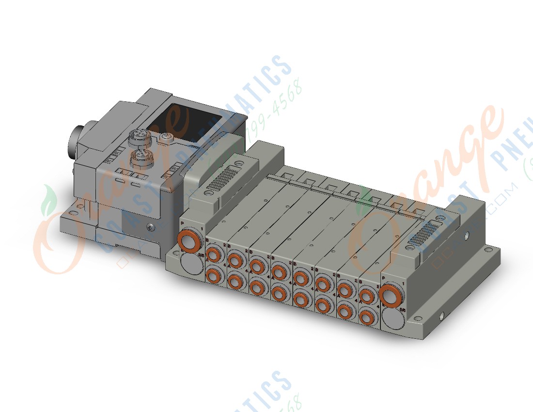 SMC SS5V2-W10S6ZE3ND-08BS-C6 "ss5v 08 station manifold, 4/5 PORT SOLENOID VALVE