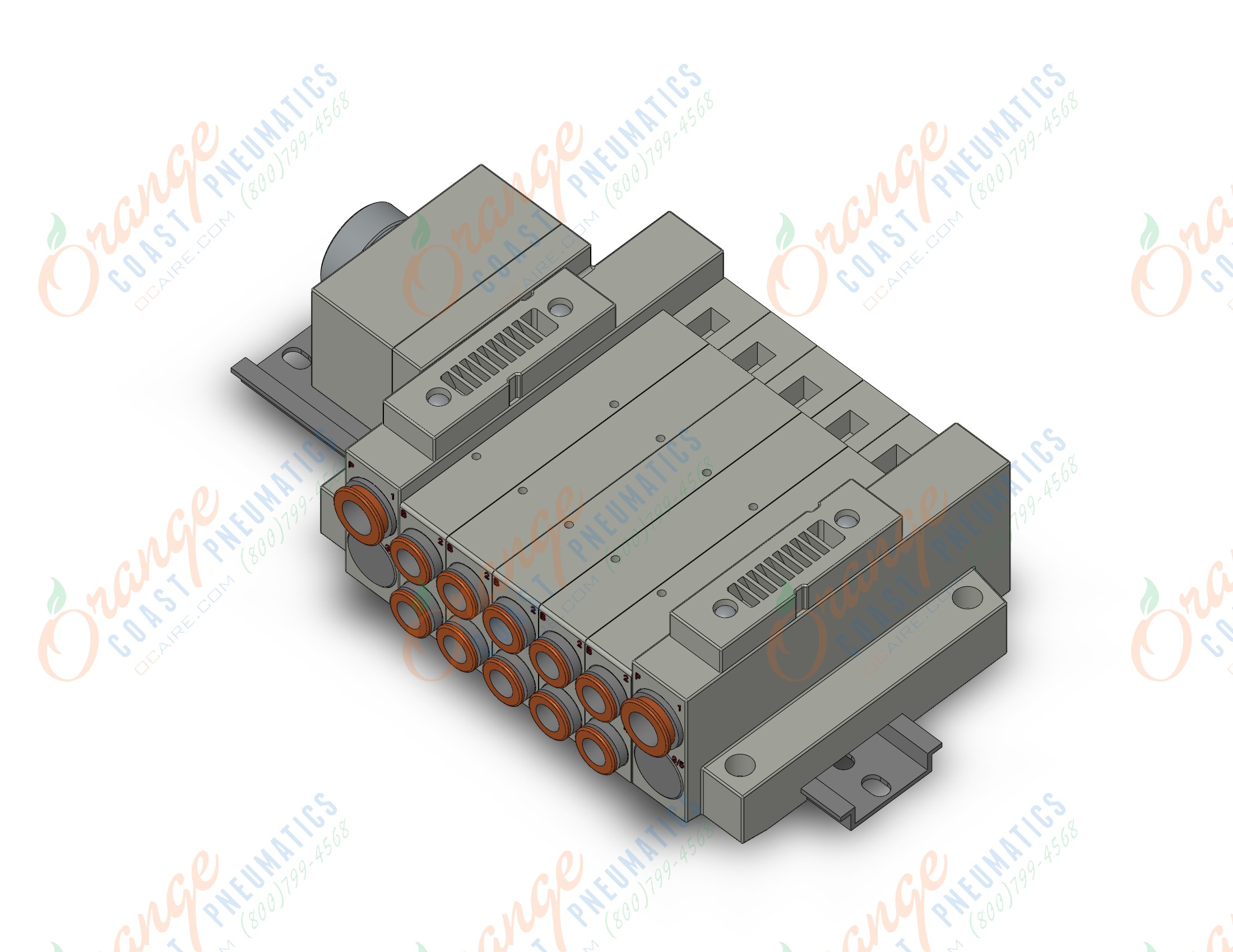 SMC SS5V2-W16CD-05BS-C8 "ss5v 05 station manifold, 4/5 PORT SOLENOID VALVE