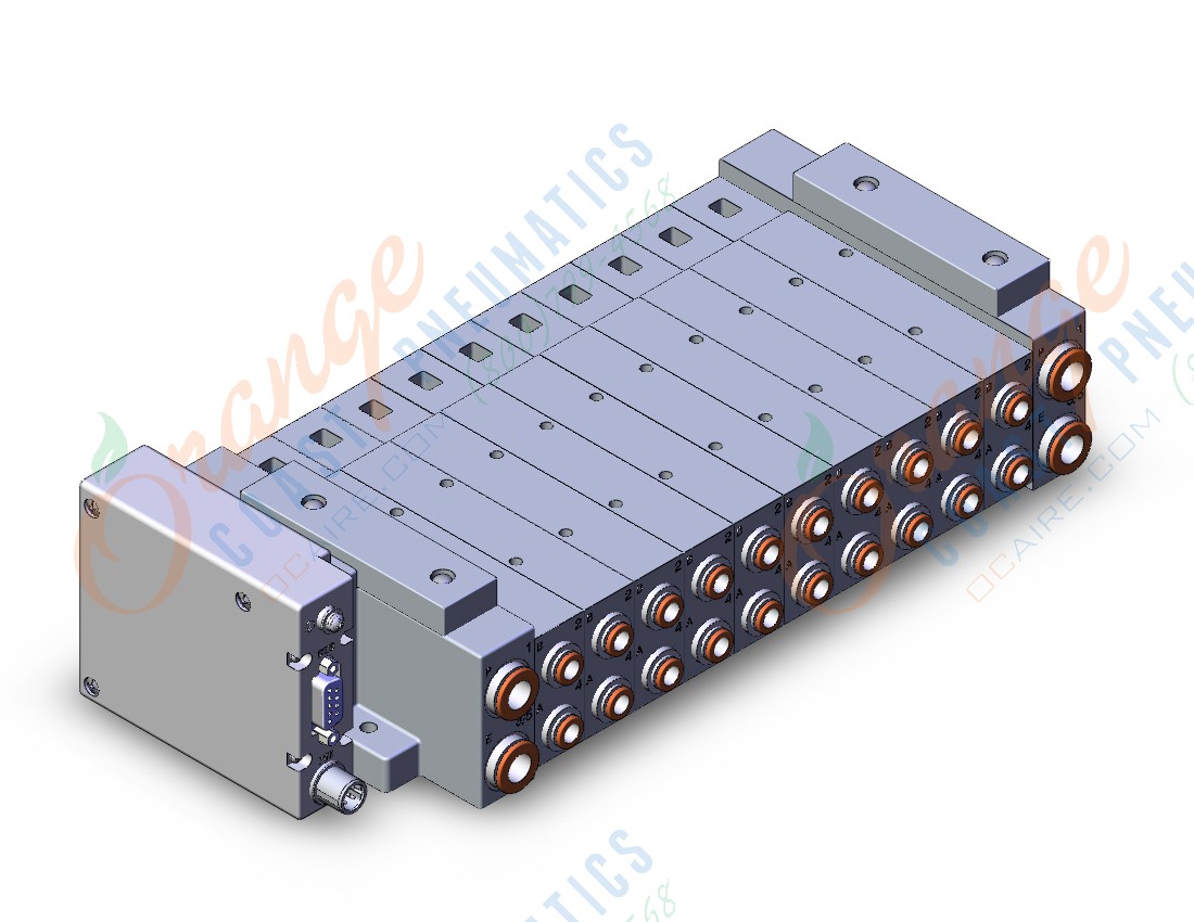 SMC SS5V3-W10S1EAND-10B-N7 "ss5v 10 station manifold, 4/5 PORT SOLENOID VALVE