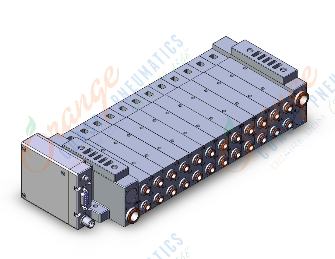 SMC SS5V3-W10S1EAND-12BS-C6 "ss5v 12 station manifold, 4/5 PORT SOLENOID VALVE