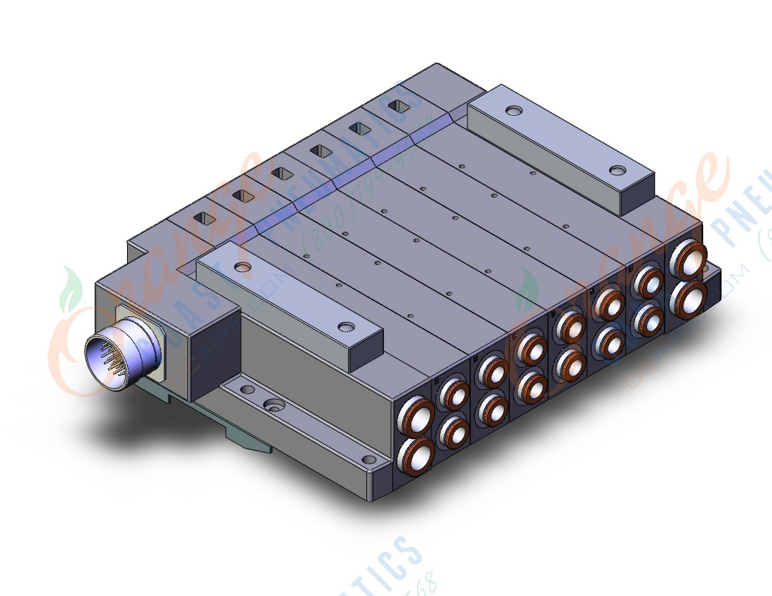 SMC SS5V4-W10CD-06B-C8-D0 "ss5v 06 station manifold, 4/5 PORT SOLENOID VALVE