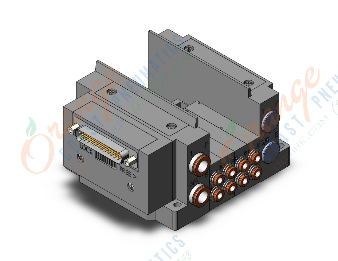 SMC SS5Y3-10F2-04D-N3 ss5y3 4 sta manifold base, 4/5 PORT SOLENOID VALVE