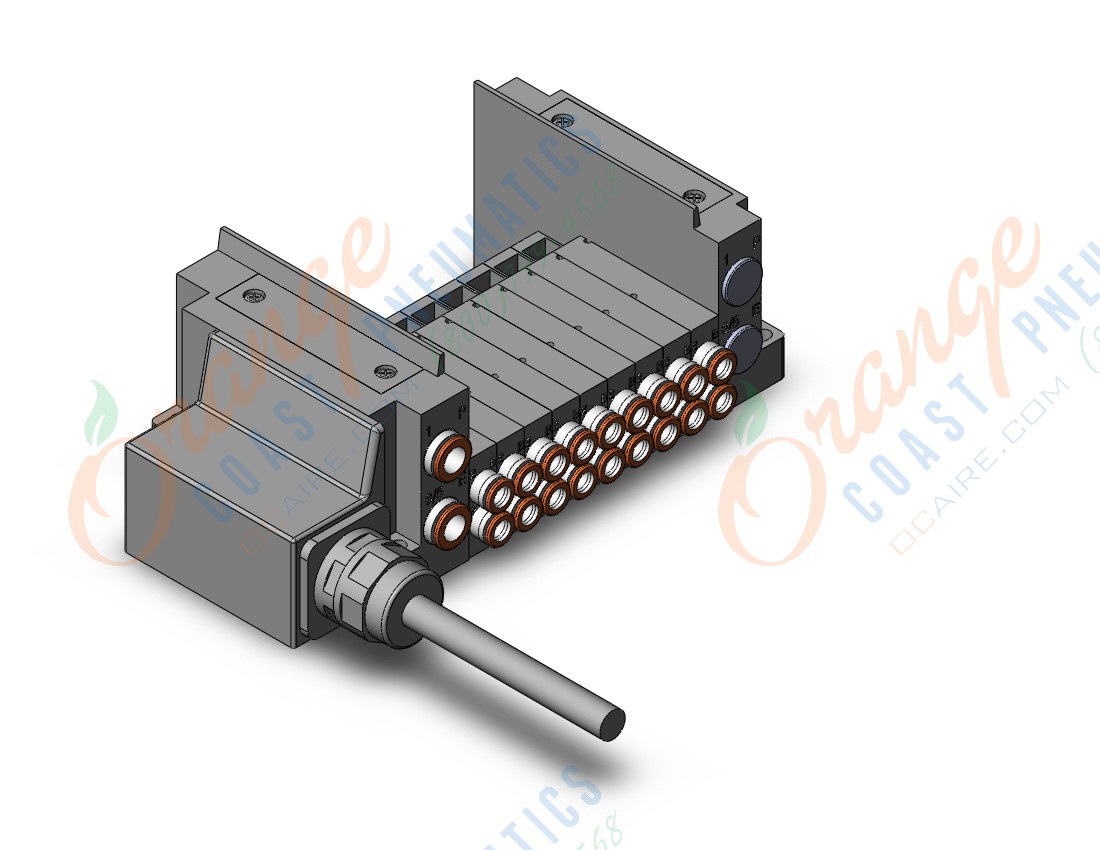 SMC SS5Y3-10L13-09D-N7 ss5y3 9 sta manifold base, 4/5 PORT SOLENOID VALVE