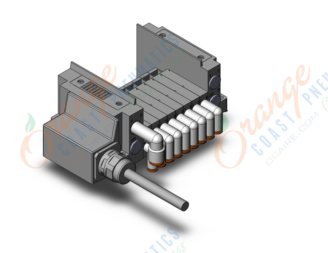 SMC SS5Y3-10L22-08DS-BN7A ss5y3 8 sta manifold base, 4/5 PORT SOLENOID VALVE