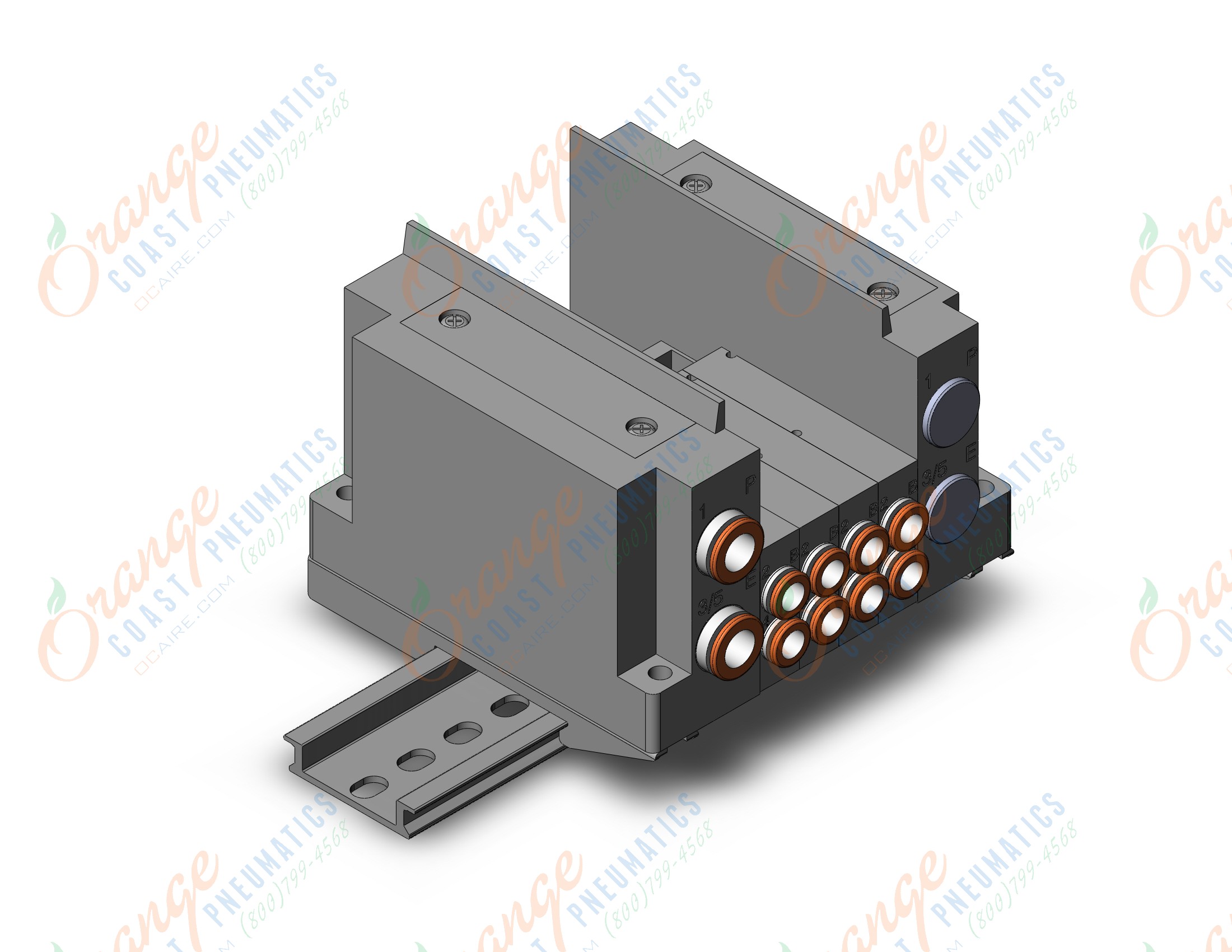 SMC SS5Y3-10S0-04D-C6D0 ss5y3 4 sta manifold base, 4/5 PORT SOLENOID VALVE