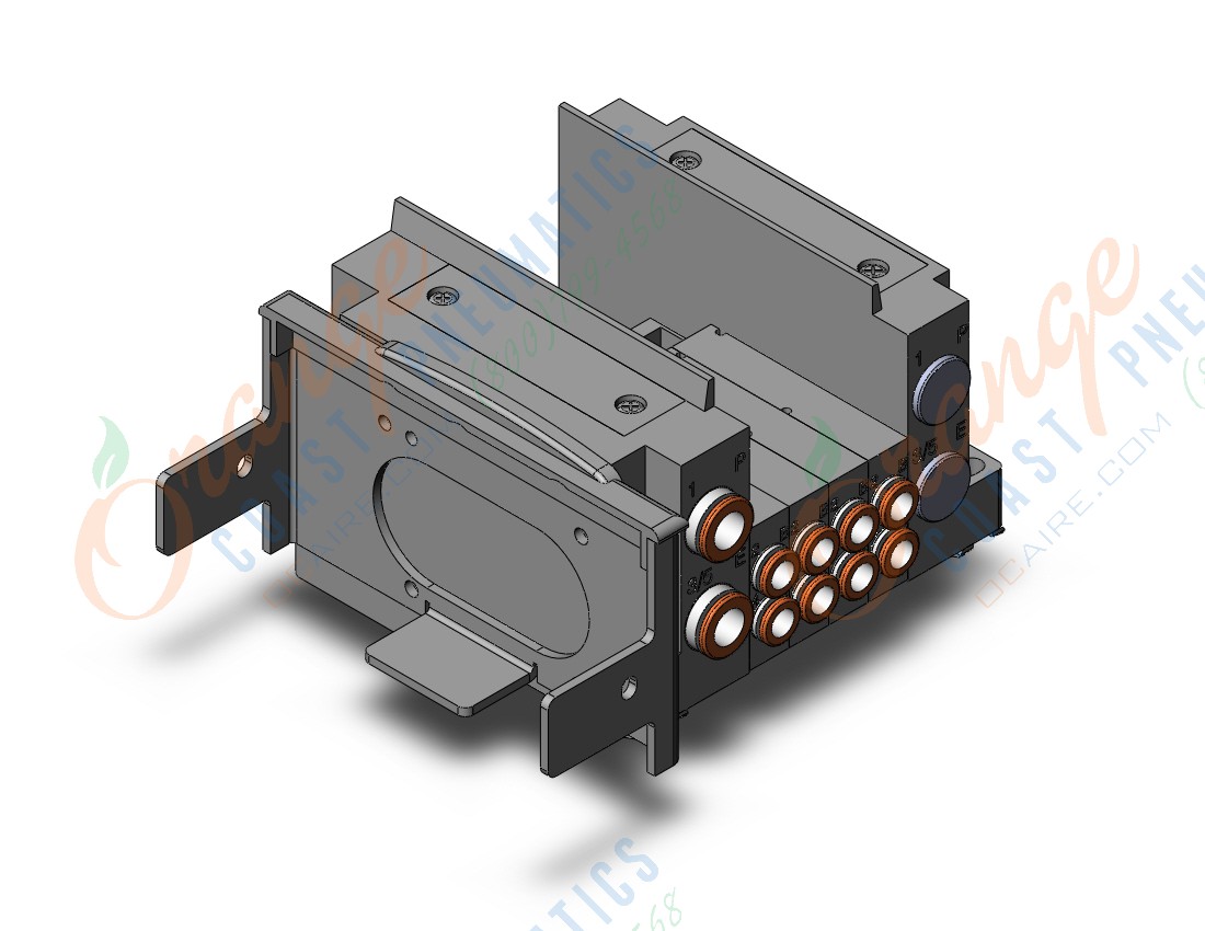 SMC SS5Y3-10S60-04D-C6D0 ss5y3 4 sta manifold base, 4/5 PORT SOLENOID VALVE